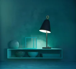 Lampe à poser, Bella, noir, Ø20cm, H58,1cm - Herstal