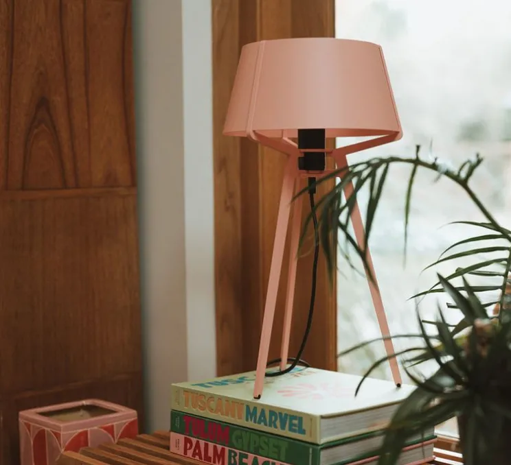 Lampe à poser, Bella, rose aurore, Ø27cm, H51,6cm - Tonone