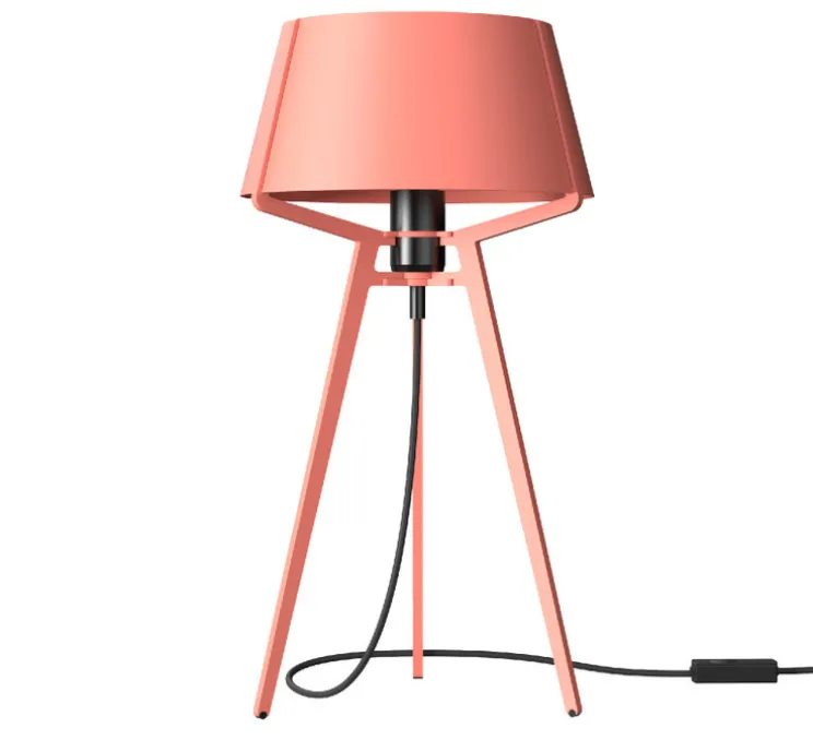Lampe à poser, Bella, rose aurore, Ø27cm, H51,6cm - Tonone