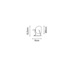 Lampe à poser, Beluga D57, blanc, L11cm, H12,5cm - Fabbian