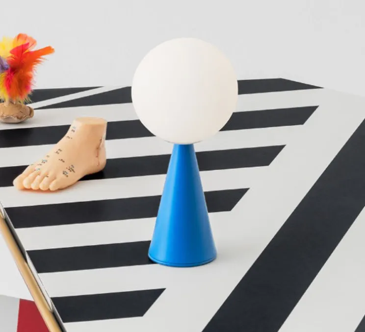 Lampe à poser, Bilia Mini, bleu, Ø12cm, H26cm - Fontana Arte