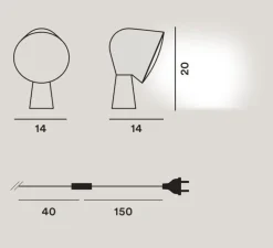 Lampe à poser, Binic, rose, Ø22cm, H24cm - Foscarini