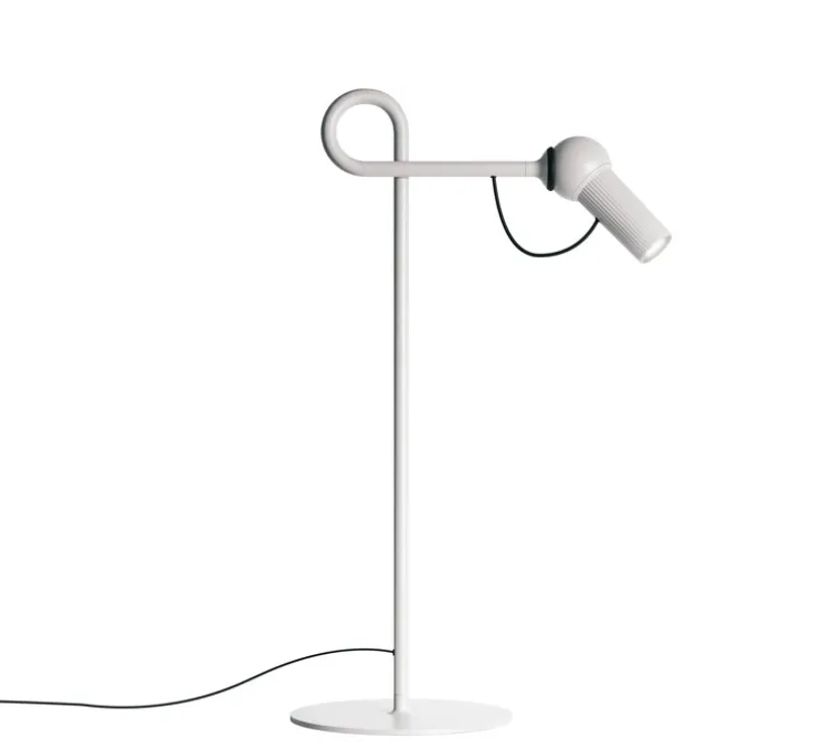 Lampe à poser, Bird, blanc, LED, dim, 2700K, 660 lm, L17cm, H48cm - KDLN