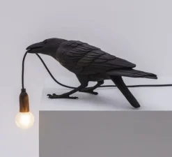 Lampe à poser, Bird Lamp Playing Indoor, noir, L33,5cm, H11,5cm - Seletti