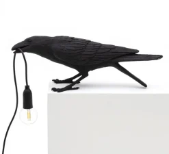 Lampe à poser, Bird Lamp Playing Indoor, noir, L33,5cm, H11,5cm - Seletti