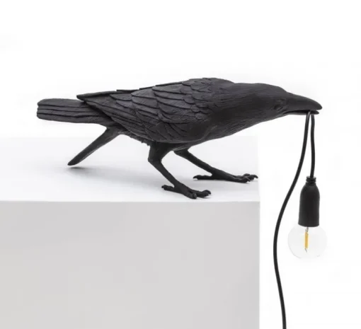 Lampe à poser, Bird Lamp Playing Indoor, noir, L33,5cm, H11,5cm - Seletti