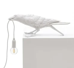 Lampe à poser, Bird Lamp Playing Indoor, blanc, L33,5cm, H11,5cm - Seletti