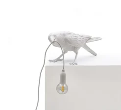 Lampe à poser, Bird Lamp Playing Indoor, blanc, L33,5cm, H11,5cm - Seletti