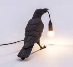 Lampe à poser, Bird Lamp Waiting Indoor, noir, L29,5cm, H12cm - Seletti