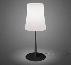 Lampe à poser, Birdie Easy Grande, blanc et noir, Ø25cm, H62cm - Foscarini