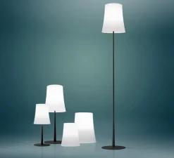 Lampe à poser, Birdie Easy Grande, blanc et noir, Ø25cm, H62cm - Foscarini