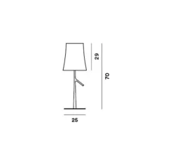 Lampe à poser, Birdie Grande, bleu, L25cm, H70cm - Foscarini