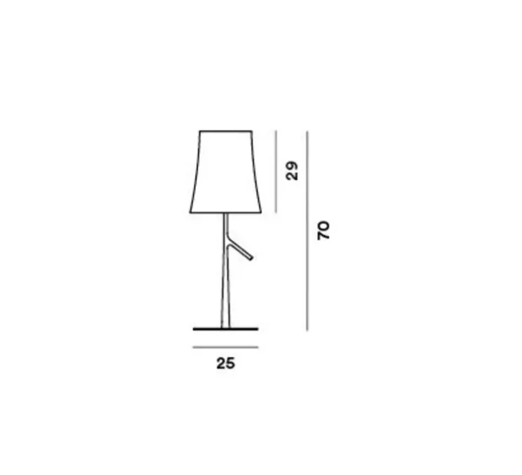 Lampe à poser, Birdie Grande, gris, L25cm, H70cm - Foscarini