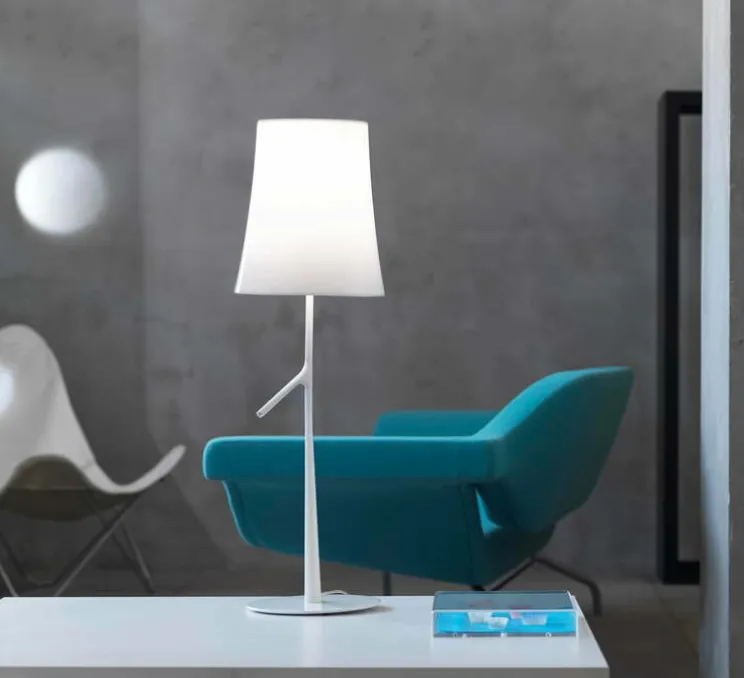 Lampe à poser, Birdie Piccola, blanc, L19cm, H49cm - Foscarini