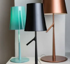 Lampe à poser, Birdie Piccola, bleu, L19cm, H49cm - Foscarini