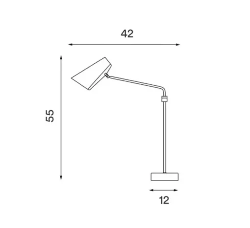 Lampe à poser, Birdy Swing, noir, laiton, L42cm, H55cm - Northern