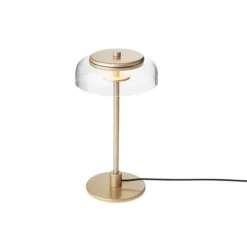 Lampe à poser, Blossi small, or nordique, transparent, LED, dim, 2700K, 463 lm, Ø17cm, H33cm - Nuura