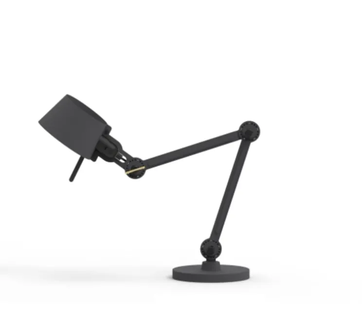 Lampe à poser, Bolt petit, gris, laiton, L57cm, H29cm - TONONE