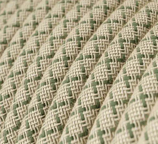 Lampe à poser, Bottiglia, abat-jour Athena, vert, blanc, Ø24cm, H44cm - Creative Cables
