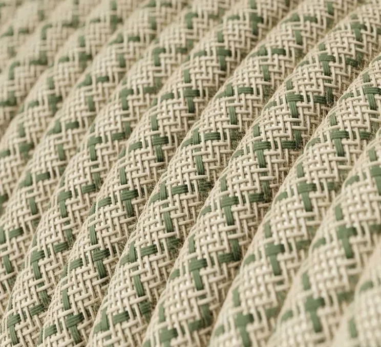 Lampe à poser, Bottiglia, abat-jour Athena, vert, blanc, Ø24cm, H44cm - Creative Cables