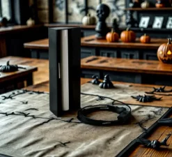 Lampe à poser, Brooke, noir, L14cm, H31cm - Zangra