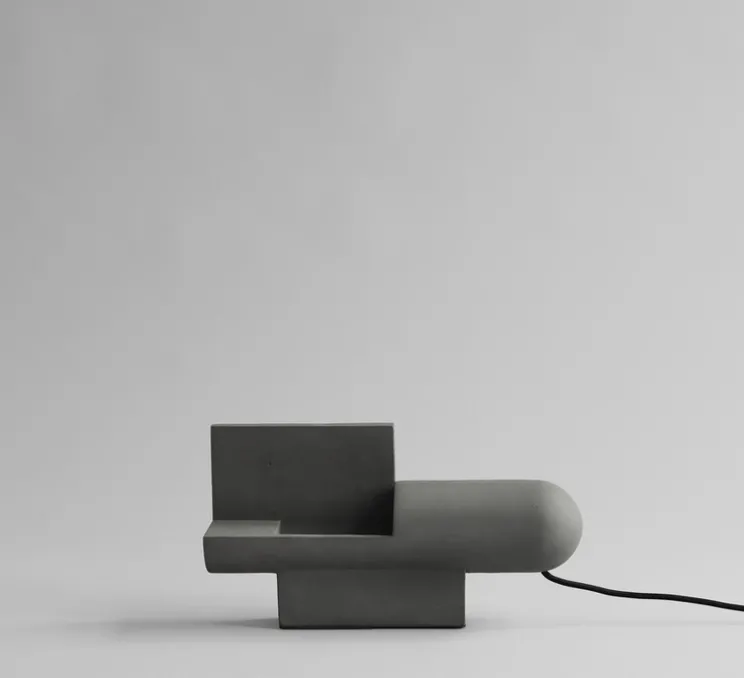 Lampe à poser, Brutalist, gris, L40cm, H21cm - 101 Copenhagen
