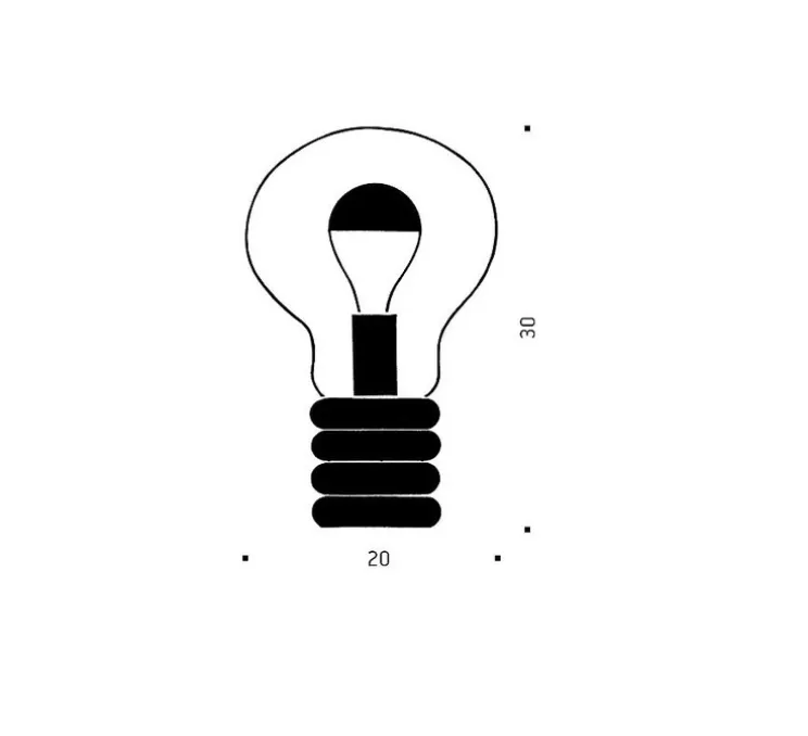 Lampe à poser, Bulb, gris, Ø20cm, H30cm - Ingo Maurer