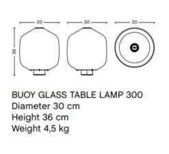 Lampe à poser, Buoy 300, blanc, Ø30cm, H36cm - HAY