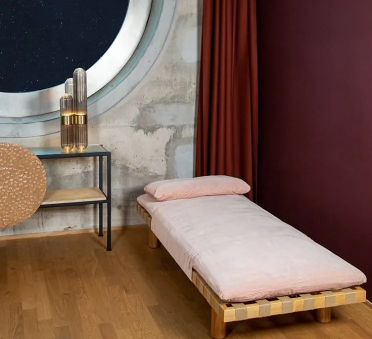 Lampe à poser, Cactus Small, gris fumé, laiton, LED, 2700K, 1600 lm, Ø20cm, H63cm - Pulpo