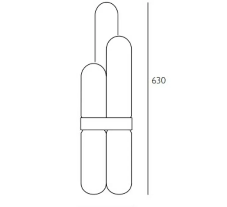 Lampe à poser, Cactus Small, transparent, laiton poli, LED, 2700K, 1600 lm, Ø20cm, H63cm - Pulpo