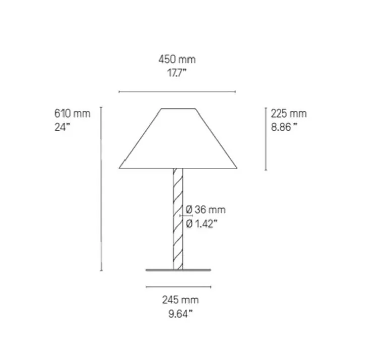 Lampe à poser, Candy, laiton satiné, abat-jour chinette noire, Ø45cm, H61cm - CVL