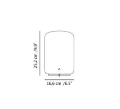 Lampe à poser, Capsule, laiton, albâtre, LED, dim, 2700-1800K, 980 lm, Ø16,6cm, H25,2cm - Carpyen