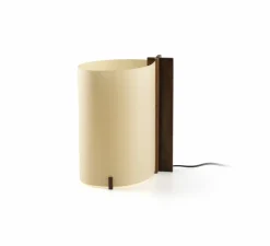 Lampe à poser, Cata, noyer, LED, 2200K, 80 lm, L13,5cm, H25cm - Faro