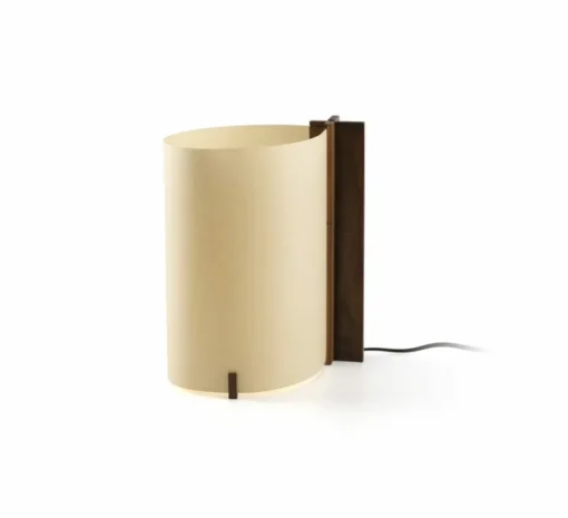 Lampe à poser, Cata, noyer, LED, 2200K, 80 lm, L13,5cm, H25cm - Faro
