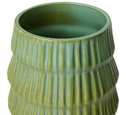 Lampe à poser, Ceramic, vert pétale, Ø15cm, H34cm-HKLIVING