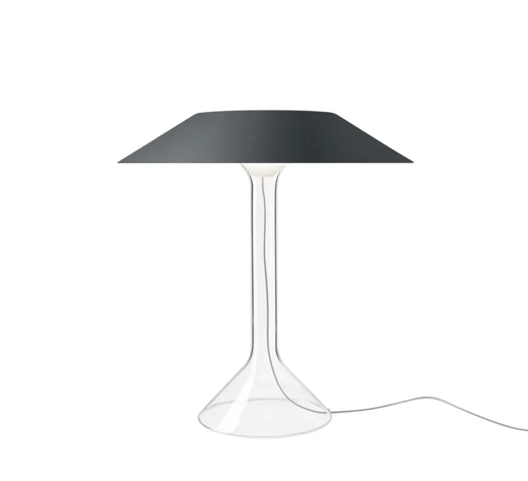 Lampe à poser, Chapeaux M, gris, LED, dim, 2700K, 900 lm, Ø44cm, H47cm - Foscarini