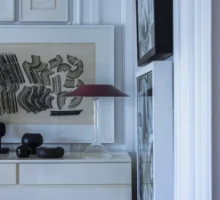 Lampe à poser, Chapeaux M, rouge, LED, dim, 2700K, 900 lm, Ø44cm, H47cm - Foscarini