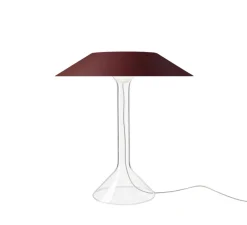 Lampe à poser, Chapeaux M, rouge, LED, dim, 2700K, 900 lm, Ø44cm, H47cm - Foscarini