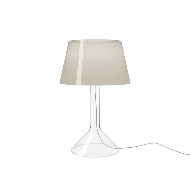 Lampe à poser, Chapeaux V, gris, LED, dim, 2700K, 900 lm, Ø29cm, H47cm - Foscarini