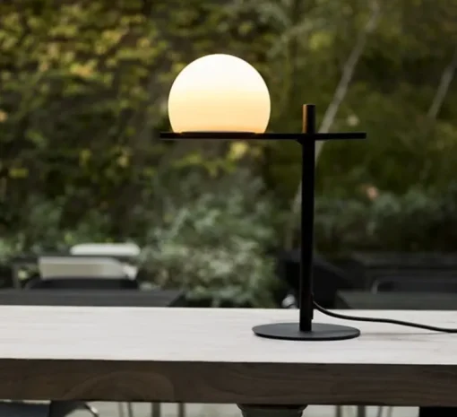 Lampe à poser, Circ M-3728X, outdoor, noir mat, LED, 2700K, 554 lm, L17,5cm, H43,8cm - Estiluz