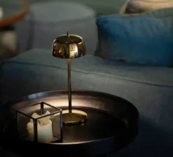 Lampe à poser, Circe, or brillant, LED, dim, 2200-3000K, 214 - 224 lm, Ø11cm, H30cm - Zafferano
