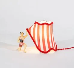 Lampe à poser, Circus Bruno, rouge, blanc, Ø25cm, H18,7cm - Seletti