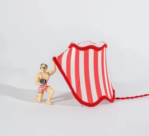 Lampe à poser, Circus Bruno, rouge, blanc, Ø25cm, H18,7cm - Seletti