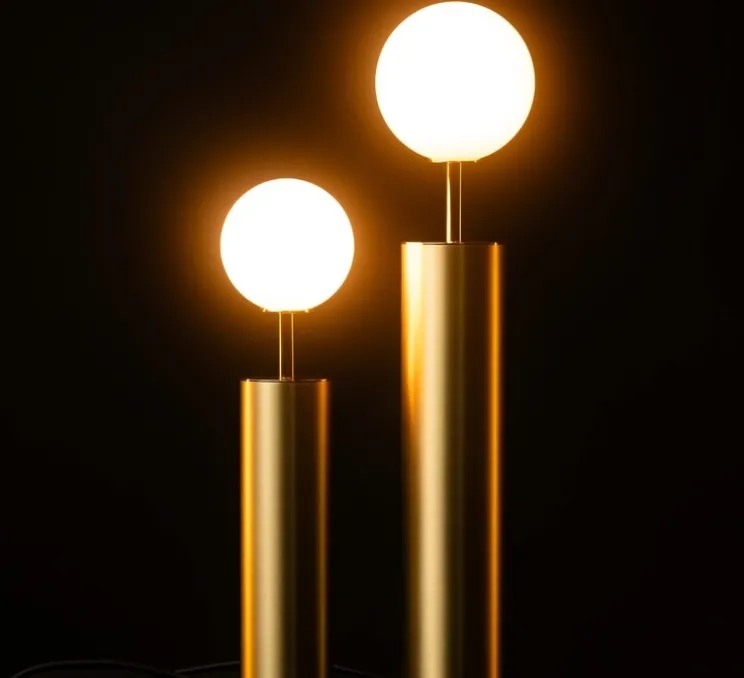 Lampe à poser, Co large, laiton, Ø8cm, H53,5cm - CVL