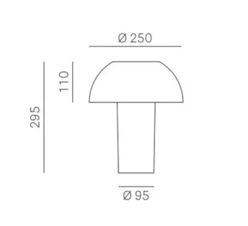 Lampe à poser, Colette, jaune, Ø25cm, H29,5cm - Pedrali
