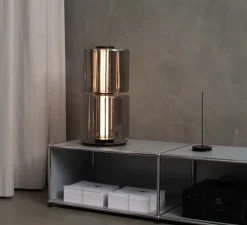 Lampe à poser, Column 300, carbone, LED, dim, 1800-3000K, 1422 lm, Ø27,5cm, H60cm - A-N-D