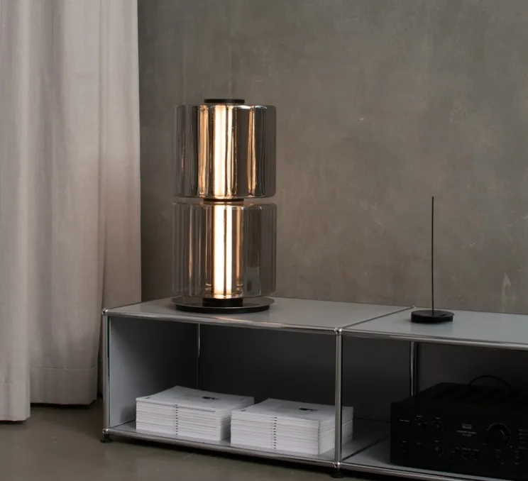 Lampe à poser, Column 300, carbone, LED, dim, 1800-3000K, 1422 lm, Ø27,5cm, H60cm - A-N-D