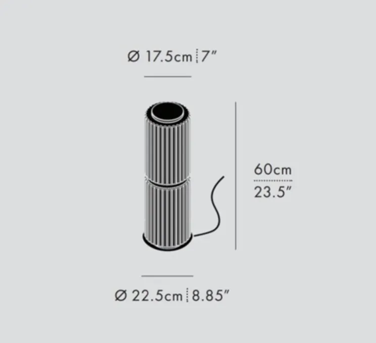 Lampe à poser, Column 175, ivoire, LED, dim, 1800-3000K, 1422 lm, Ø20cm, H60cm - A-N-D