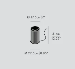 Lampe à poser, Column 175, ivoire, LED, dim, 1800-3000K, 711 lm, Ø17,5cm, H31cm - A-N-D