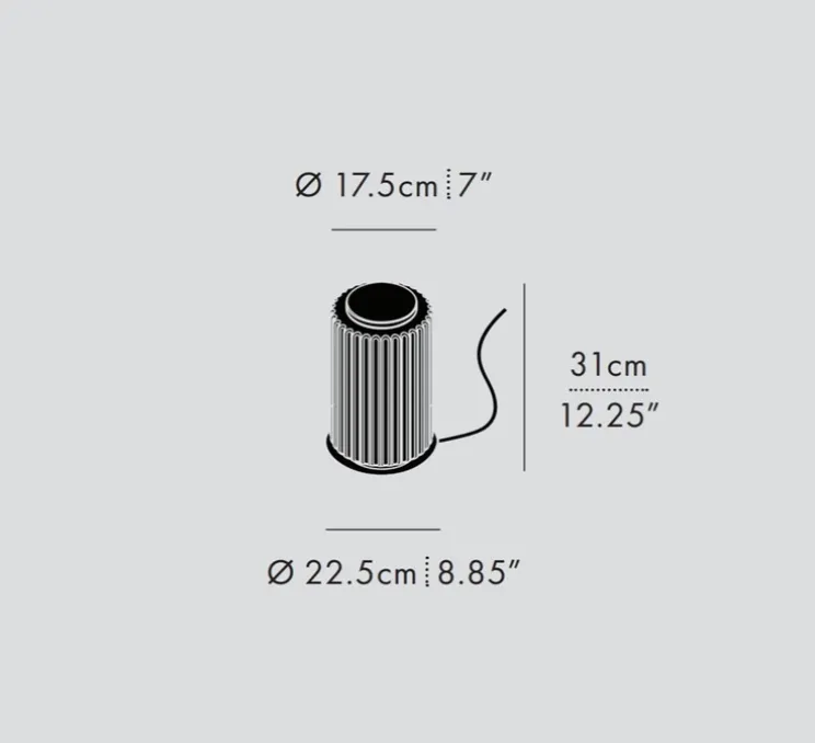 Lampe à poser, Column 175, ivoire, LED, dim, 1800-3000K, 711 lm, Ø17,5cm, H31cm - A-N-D